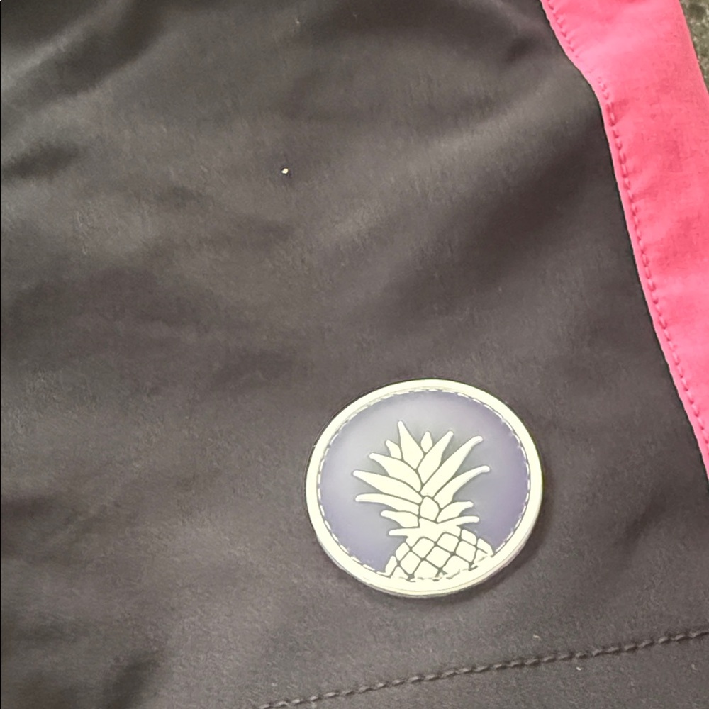 Chubbies Black Swim Trunks with Green and Pink Accents - Picture 4 of 4